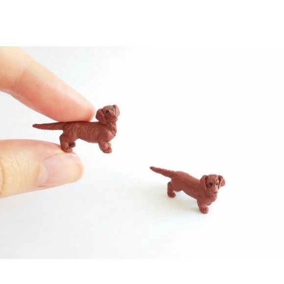 Dachshund dangle earrings - Picture 3 of 4